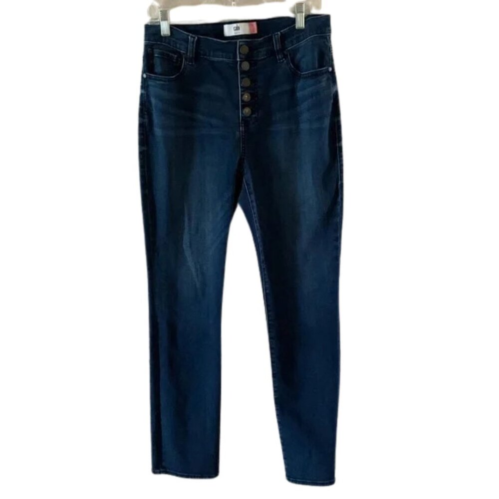 Cabi 4327 Button Fly Straight Jeans Fall 2022 Size 14 EUC - Picture 3 of 10